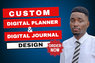custom journal custom etsy digital planner custom planner custom digital journal