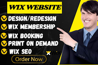 redesign wix membership site booking ticket website event printify printful page