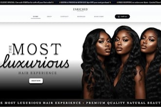 design hair extension shopify store hair wig store bundles salon beauty website