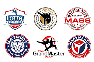 design martial arts jiu jitsu logo