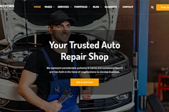 build car repair website auto repair mechanic website automotive booking website