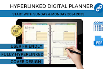 create medical self care hyperlinked digital planner digital journal etsy seo