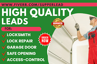 generate locksmith garage door lock repair safe opening access control leads