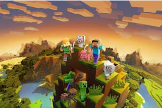 create a custom and astonishing minecraft map, fortnite map, 1v1 to 4v4 pit map