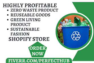 design zero waste product reuseable goods green living product shopify store
