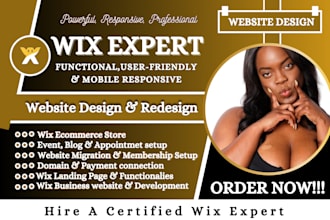 build wix website design, wix website development, wix website redesign and SEO