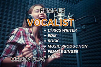 be your female vocalist songwriter edm rock singer pop harmony melody