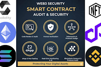 do audit for smart contract, nft, blockchain, solidity, token, defi