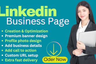 linkedin business page and company with optimized profile