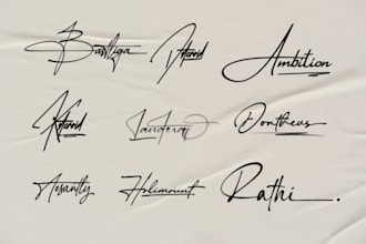 do professional signature handwritten photography logo design