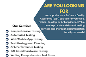 be your expert sqa engineer