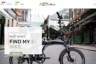 design highly profitable bicycle shopify store, bicycle website automotive store