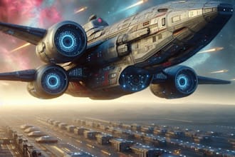 draw spaceship concept art for you