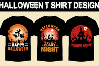 create best custom halloween t shirt design for you