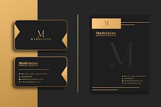 create modern professional luxury business card stationery