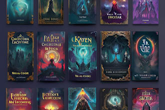design stunning fantasy book cover art book design, e book