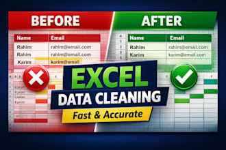 excel data analysis,cleaning,formatting,pivot table creation