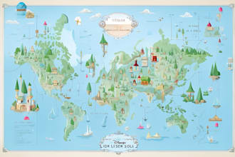 create amazing cartoon or disney style map art