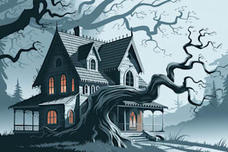 do mystical horror dark environment concept art or landscape