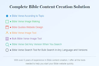 create a bible verse content website and verse images
