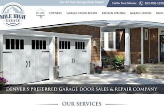 garage door website, garage door repair, door repair landing page garage door