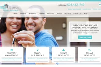 build property management website, vacation rental website, real estate website