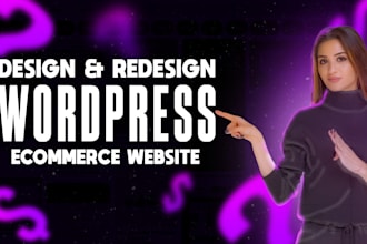 design wordpress ecommerce website plus do on page seo