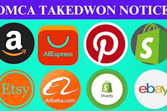report copyright infringing content of etsy,ebay,shopify,amazon,pt under dmca