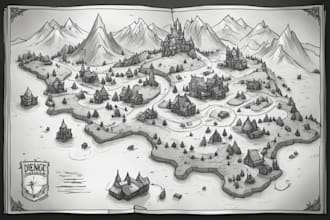 create illustrated map for your book, game, dnd campaigns