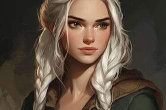 create a dnd art and d and d character for you