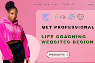 design life coaching website, coaching website, consulting, author website