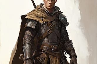 create a dnd art and d and d character for you