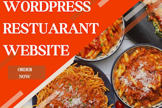 create responsive wordpress café food restaurant website landing page design