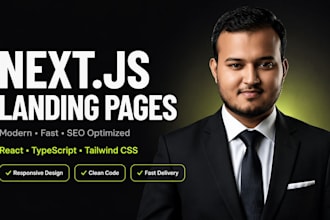 build a next js landing page or business website with tailwind css