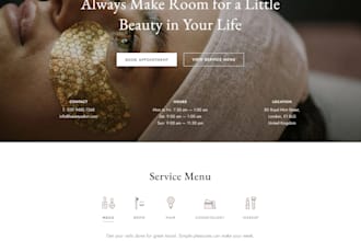 create a beauty salon spa or cosmetics website