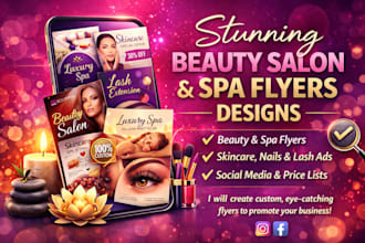 design luxury med spa, aesthetic clinic, beauty salon flyer or complete branding