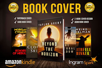 do professional book cover design or ebook cover, amazon KDP with 3d mockup
