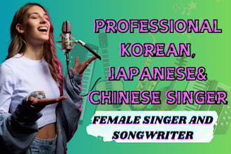 sing and write beautiful songs in japanese, korean,  chinese, or arabic