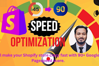 do shopify store speed optimization and  increase website page speed score