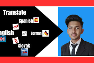 translate anything between english, spanish, german, and slovak