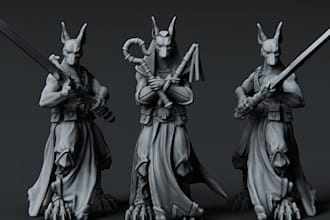 sculpt, 3d model, custom miniatures, stl files for 3d printing, dnd fantasy