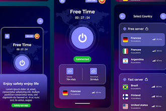 develop VPN app for android and ios with admob integration