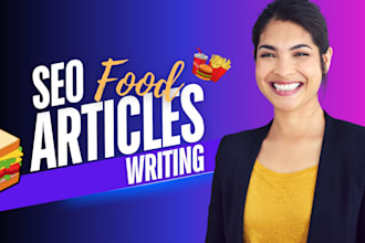 write SEO food blogs nutrition articles cookbook recipes