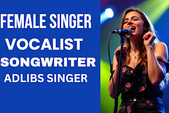 sing pop, hip hop afro, rock metal raggae, rnb song as your female adlibs singer