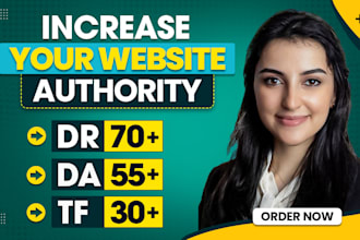 increase domain rating ahrefs dr domain authority da tf by SEO backlinks