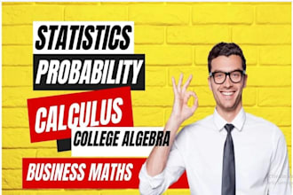 tutor calculus, statistics probability algebra discrete math