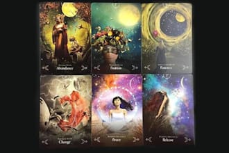 provide intuitive oracle card reading in pdf and video