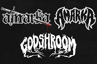 design hardcore, punk, thrash, stoner, doom band logo