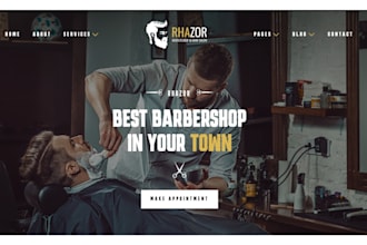 design barbershop, barber beauty salon website barbershop website with booking