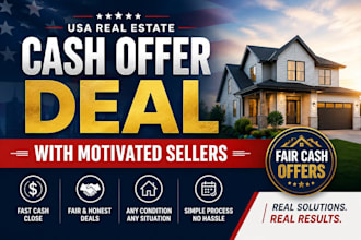 work as your VA to deliver cash offer leads